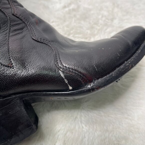 Black Jack Women's Brown Red Cowboy Leather Boots Size 7 - Picture 7 of 14